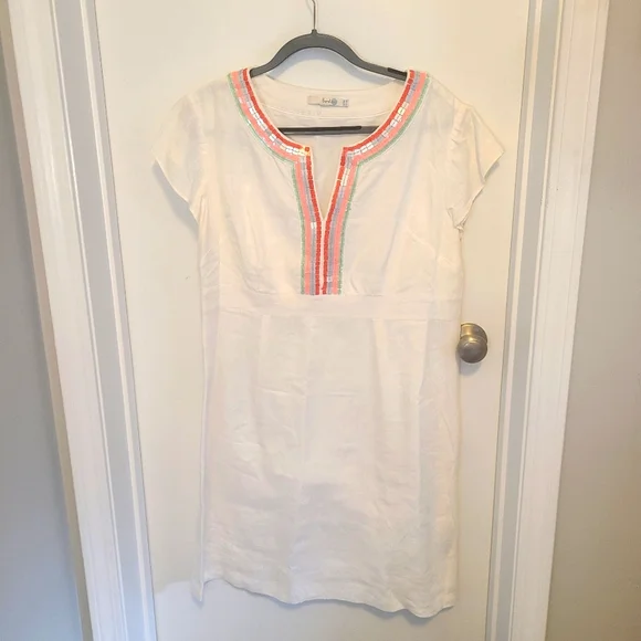 Boden White Dress with Red Accents - Picture 5 of 15